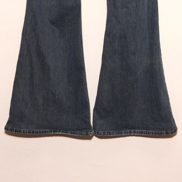 Silver Jeans Joy Button Fly Flare Distressed Jeans Size 31 w/33" Inseam Altered - Picture 6 of 10